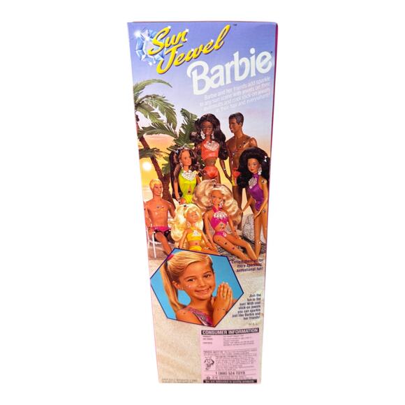 Sun Jewel Skipper 1993 Mattel Barbie #10955 Blue Eyes Blonde Hair w/ Jewels - Picture 3 of 6